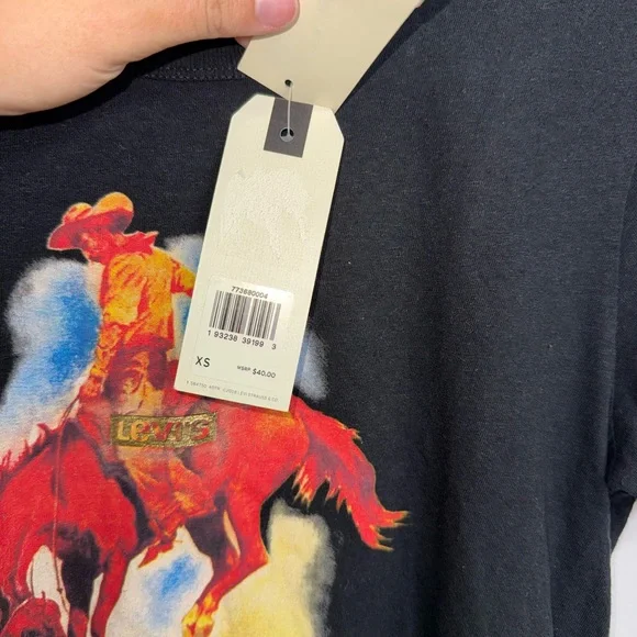 Levi's Cowboy Ringer Women's T Shirt NWT Size XS - Picture 7 of 8